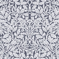 Victorian Acorn pattern 8 indigo ταπετσαρία