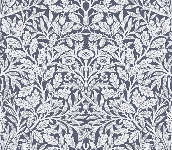 Victorian Acorn pattern 8 indigo
