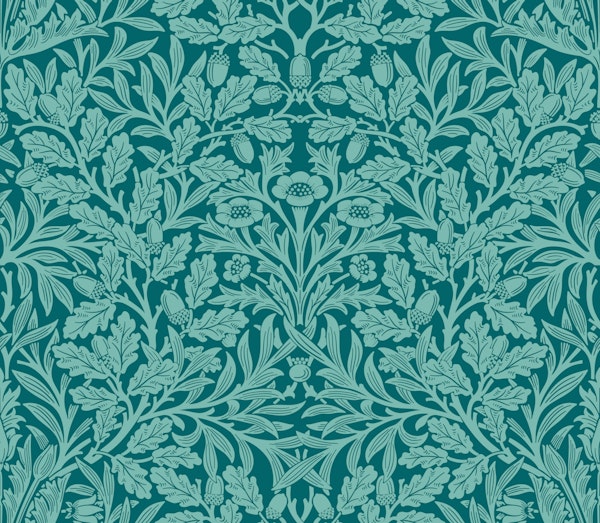 Victorian Acorn pattern 16 Teal