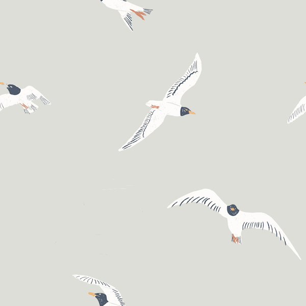 Seabirds in flight