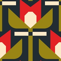 Modern Geometric Retro Pattern 3262A papiers peint