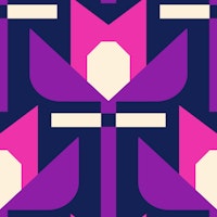 Modern Geometric Retro Pattern Purple 3262B papiers peint