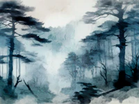 Enchanted Woodland Fog tapete