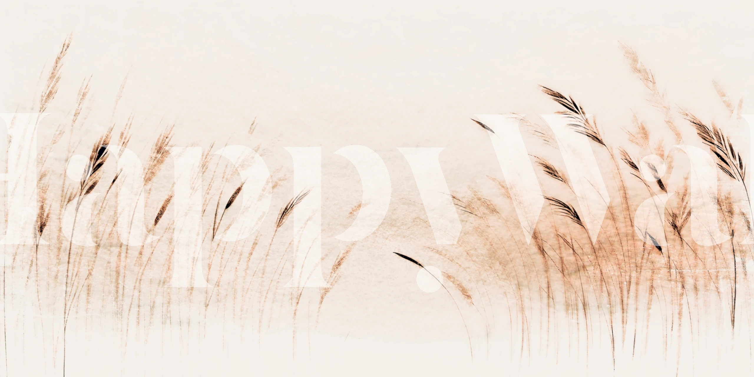 Golden Reed Breeze wallpaper in a room