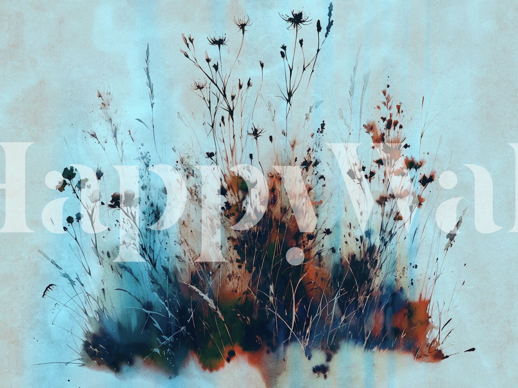 Abstract Garden Dream wallpaper in a room