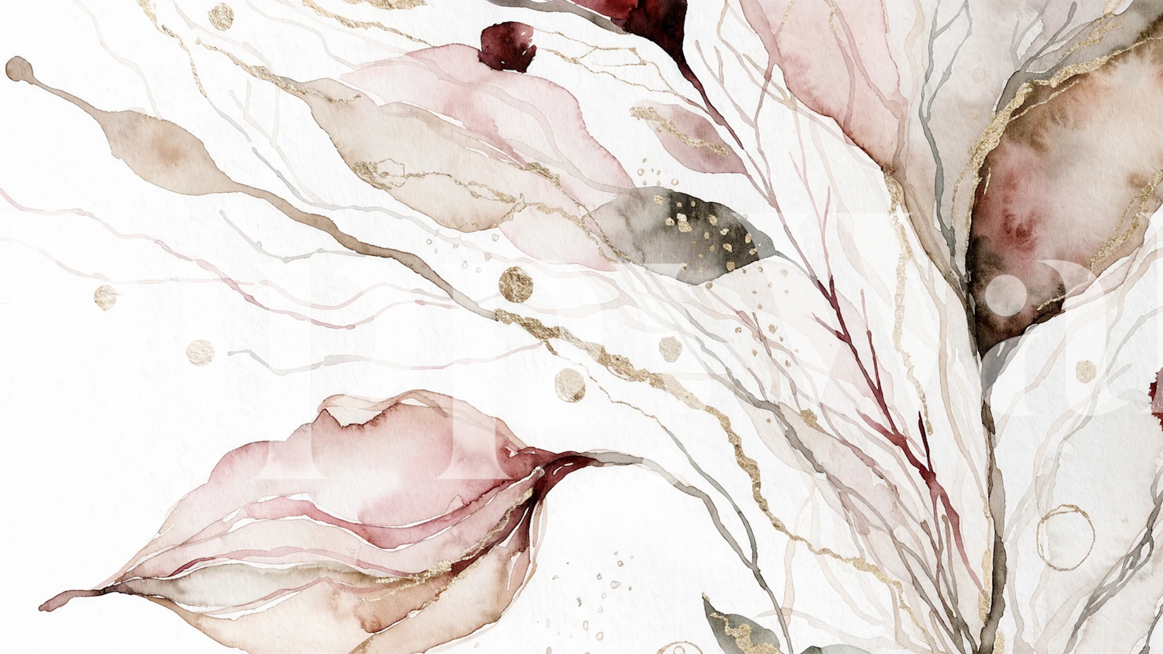 Abstract Garden Dream wallpaper in a room