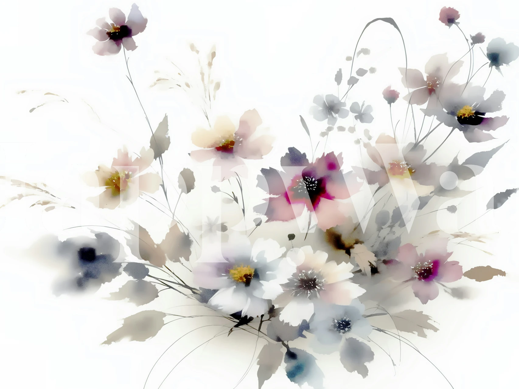 Japanese Wildflowers tapet i et rom