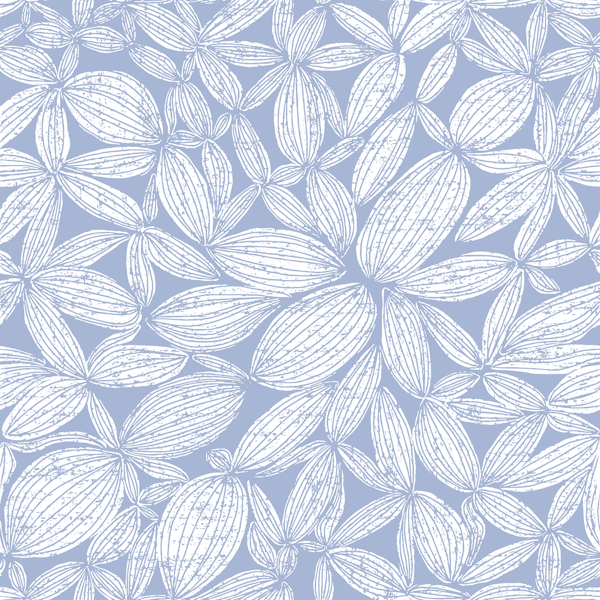 White & Blue Botanical Accent Wall