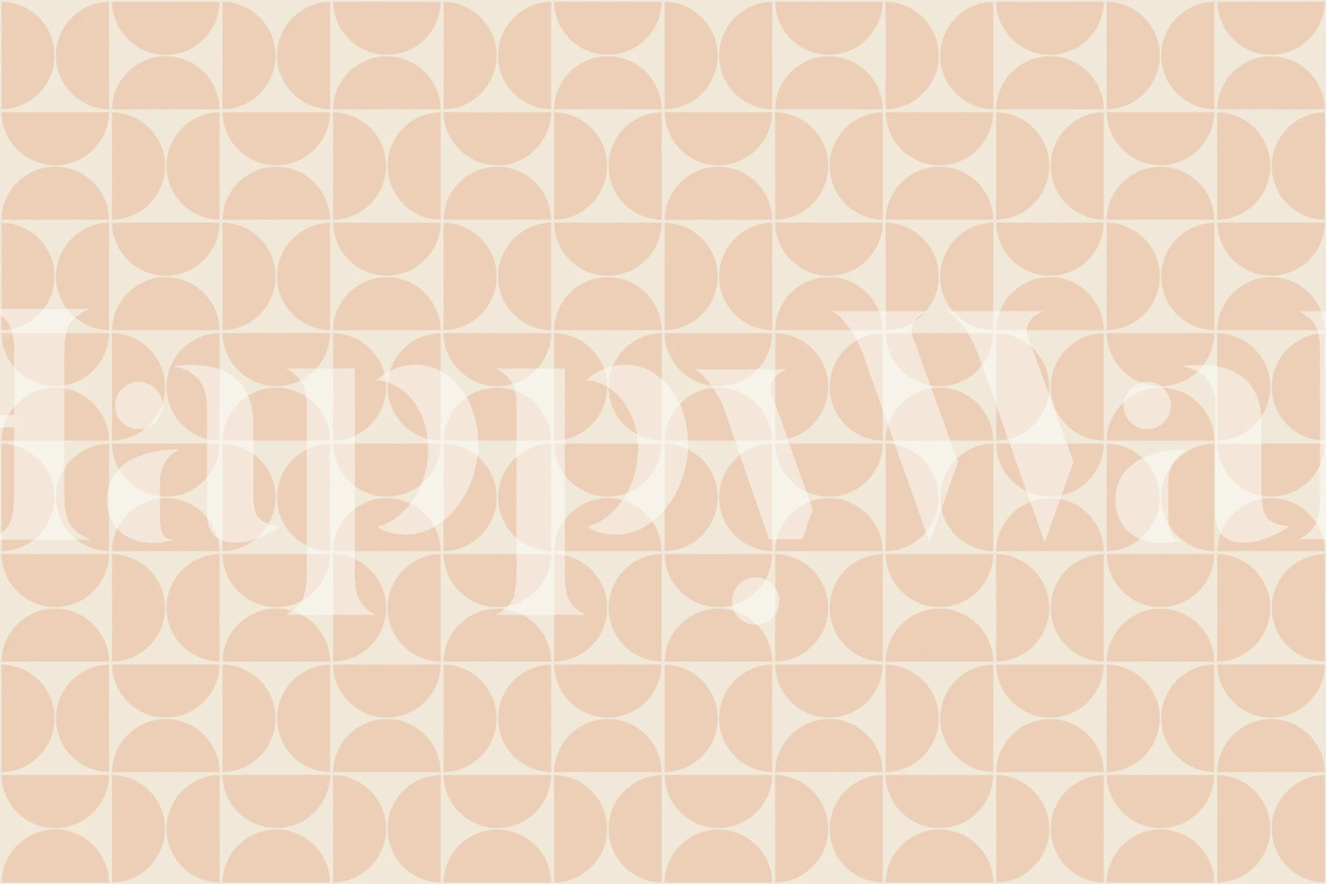 Geometric pattern in peach and cream tones wallpaper