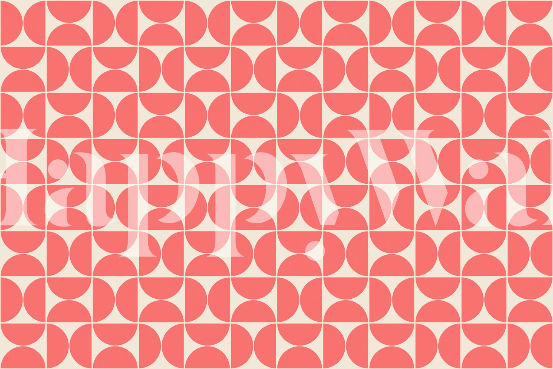 Geometric pattern in pink and cream tones wallpaper