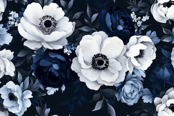 Midnight Blue Baroque Botanical Garden