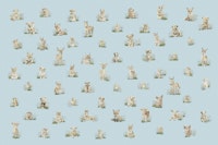 Baby Animal Bliss in baby blue carta da parati