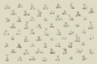 Baby Animal Bliss creme white carta da parati