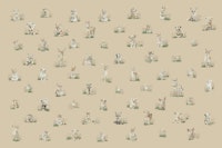 Baby Animal Bliss in nude carta da parati