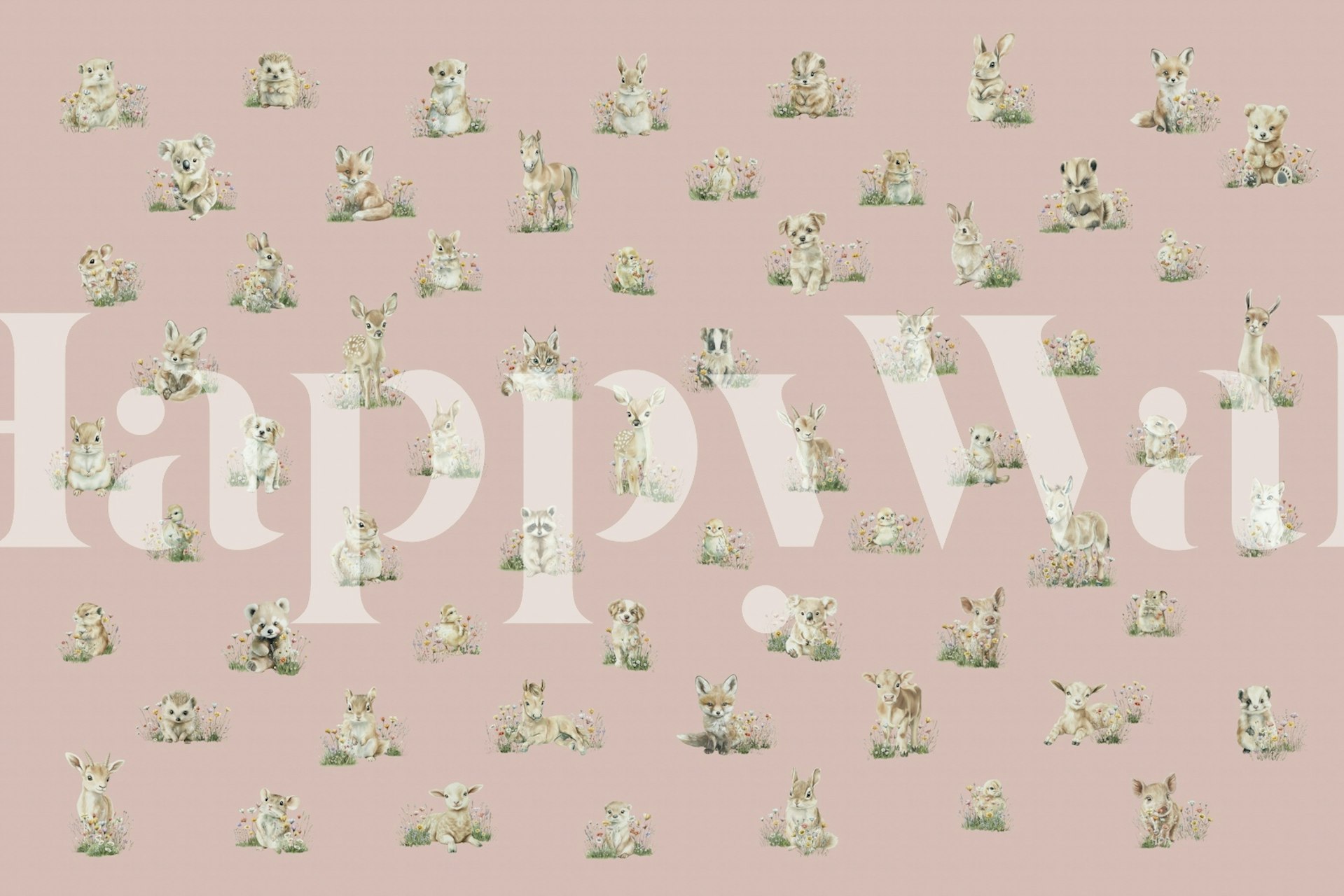 Baby Animal Bliss v měkké růžové