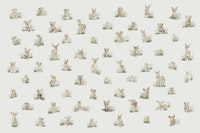 Baby Animal Bliss in white carta da parati