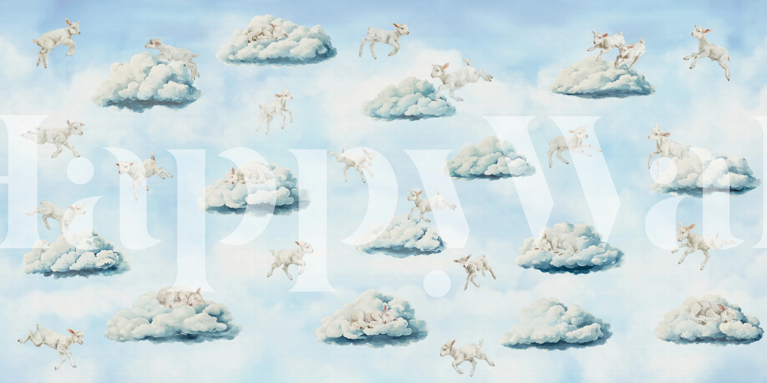 Counting sheeps Tapetdesign in einem Zimmer