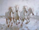 Wild Majestic Horses - warm white