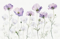 Pastel Petals - lila carta da parati