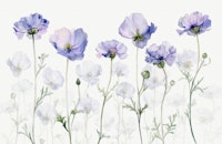 Pastel Petals - blue carta da parati