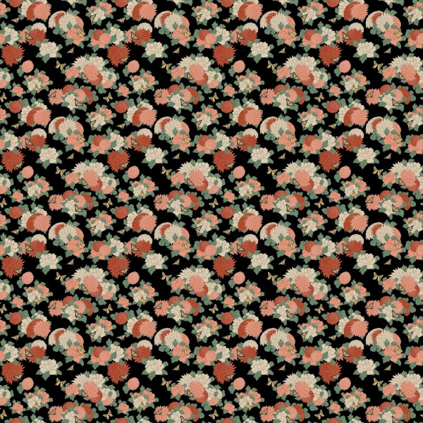 Japanese Butterfly and Chrysanthemum