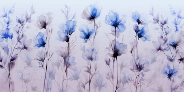Translucent Garden - blue purple