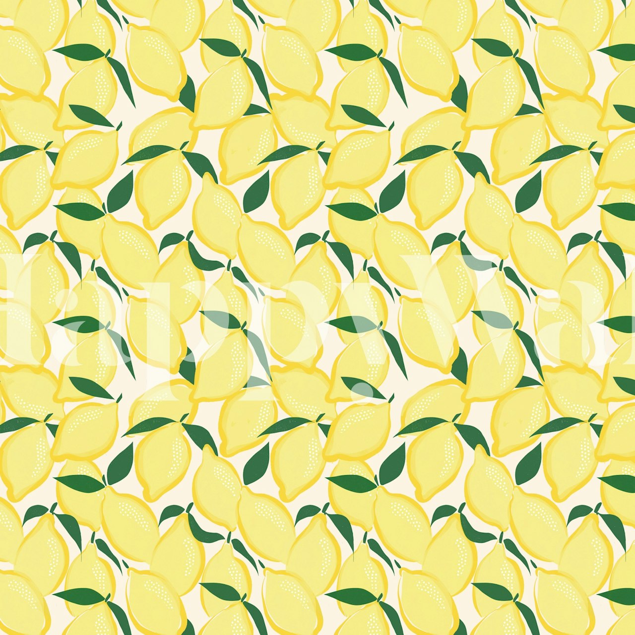 Fresh lemon wallpaper design on display