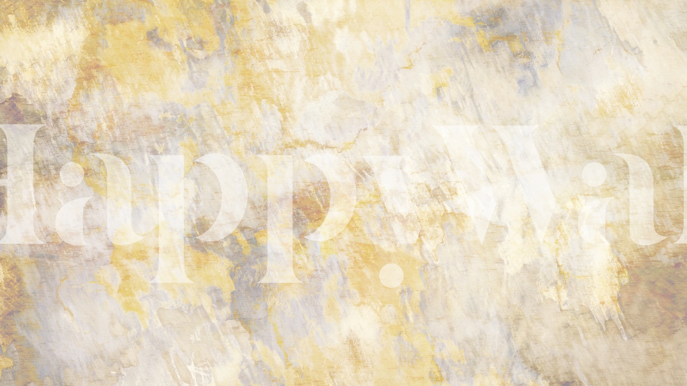 Golden Abstract Canvas wallpaper in a room