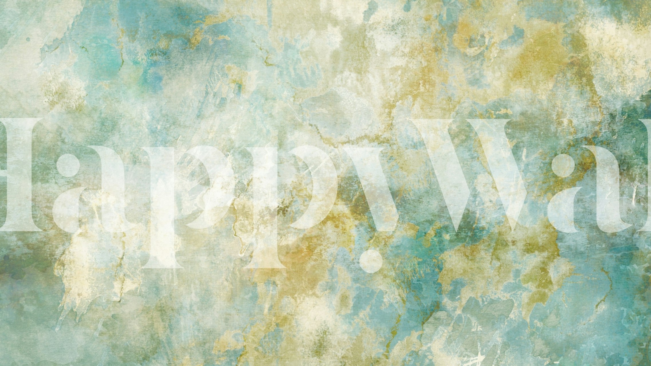 Aqua Gold Marble Texture tapet i et rom