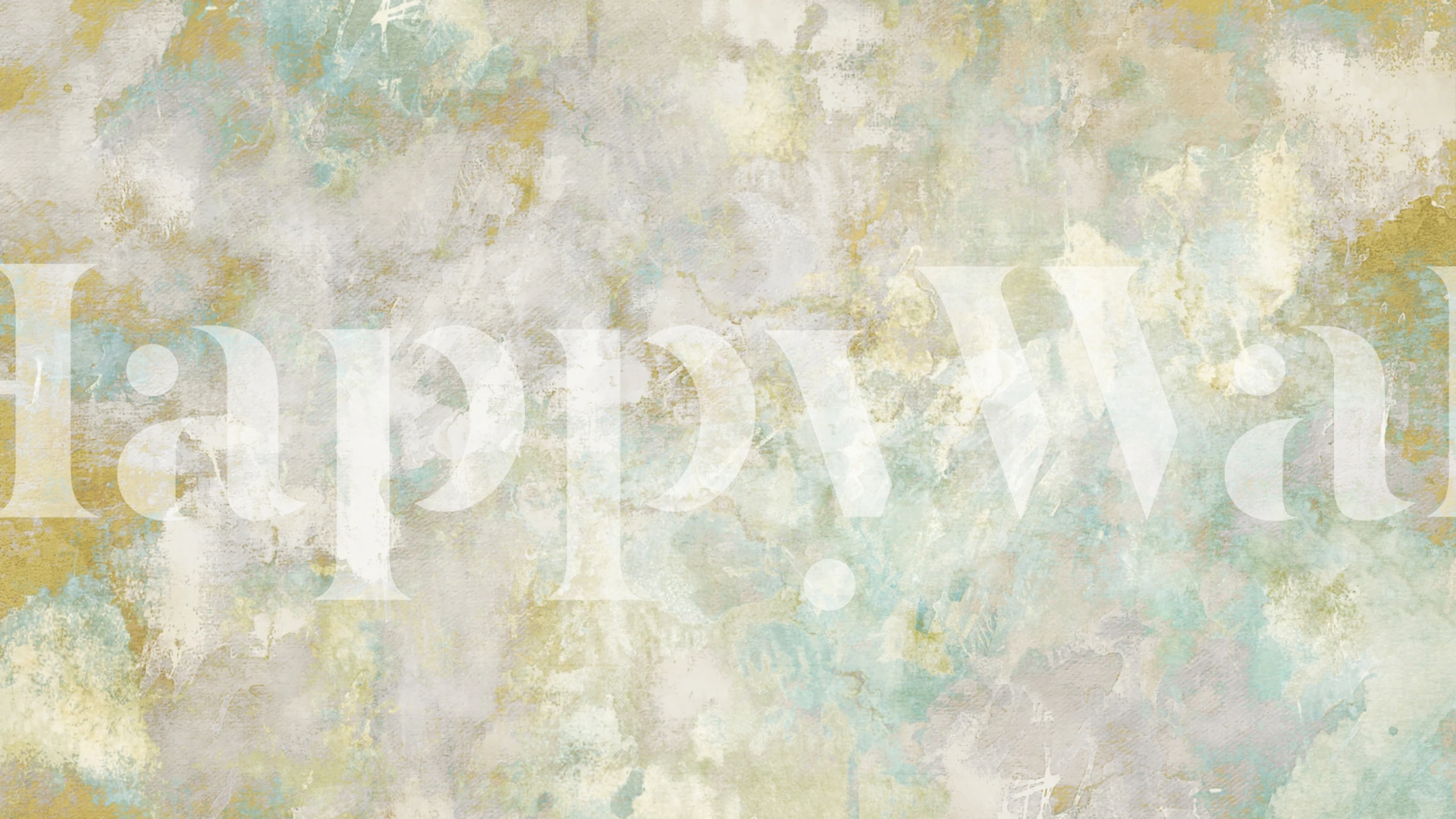 Abstract wallpaper featuring gold and aqua tones in a textured design