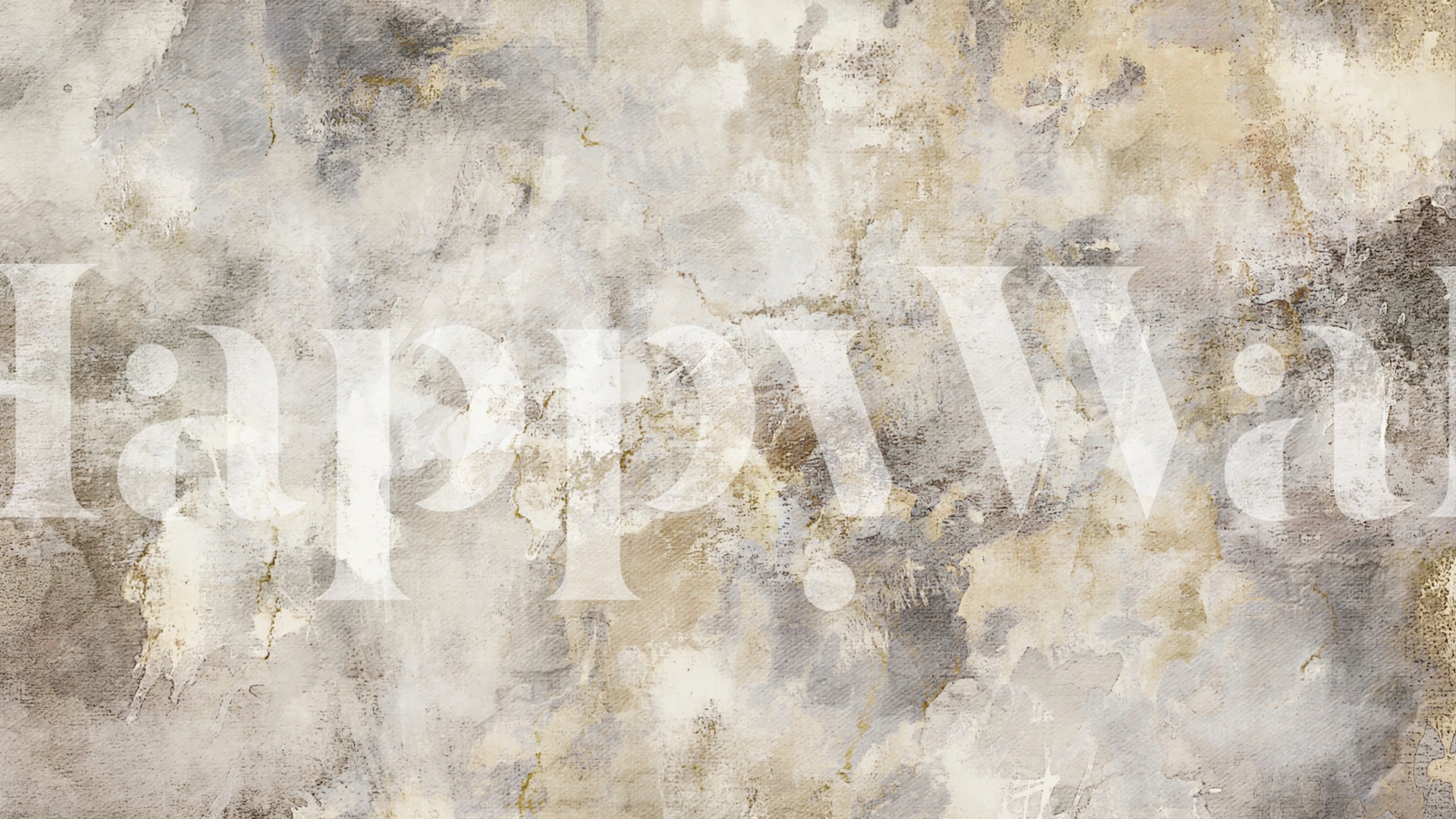 Abstract Golden Haze Tapete in einem Raum