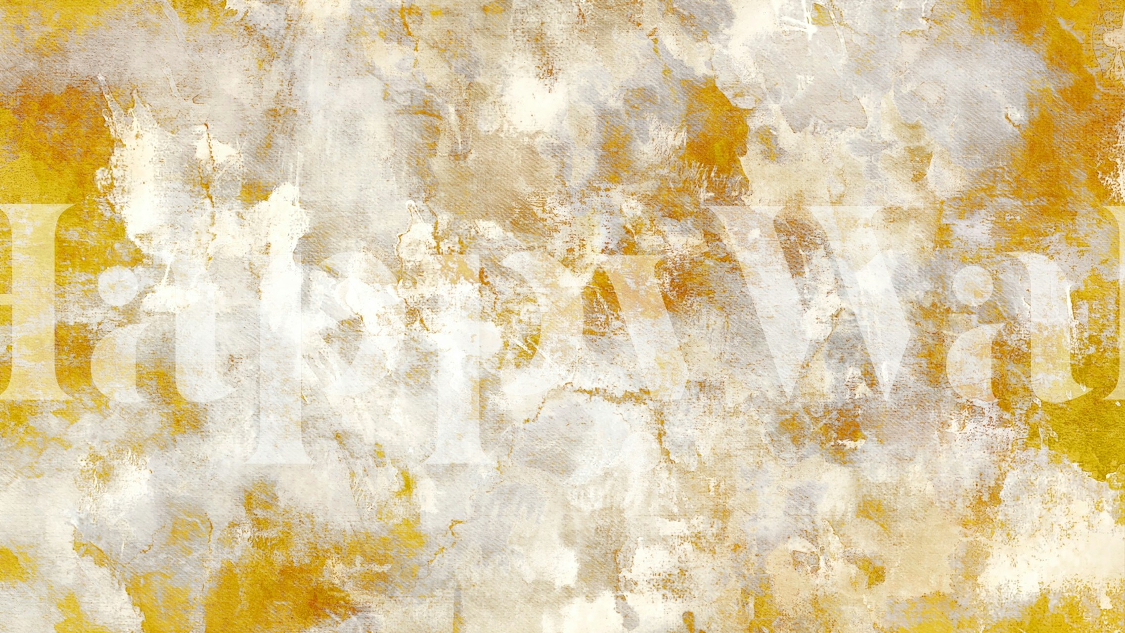 Golden Brush Strokes wallpaper in a room