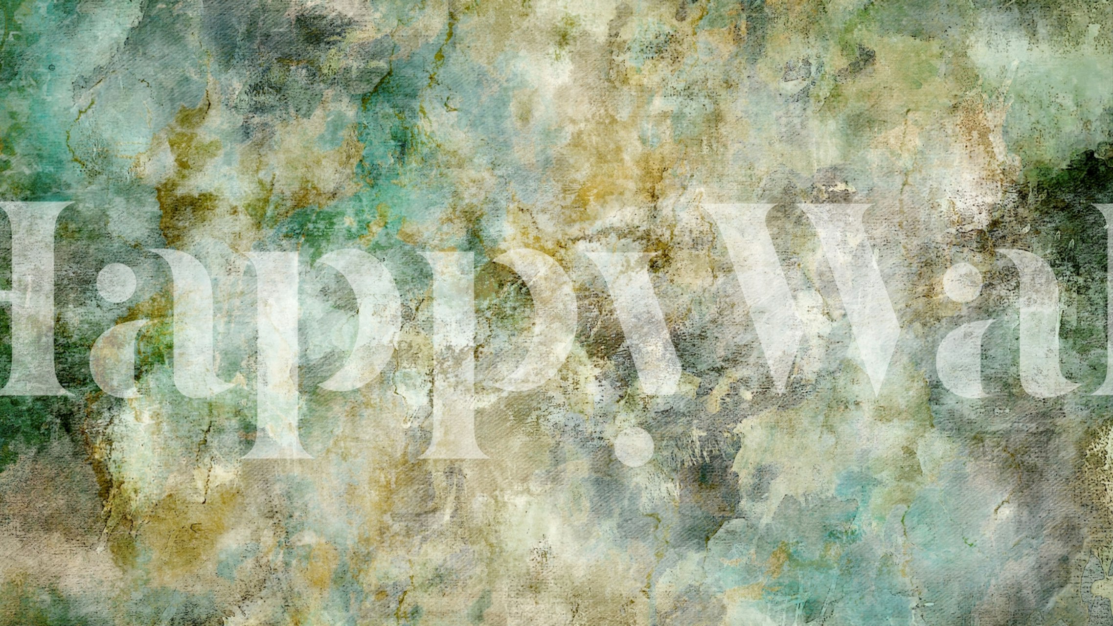 Aqua Essence papel tapiz exhibido en una habitación