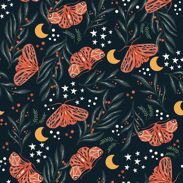 Enchanted Full-Moon Moth Forest