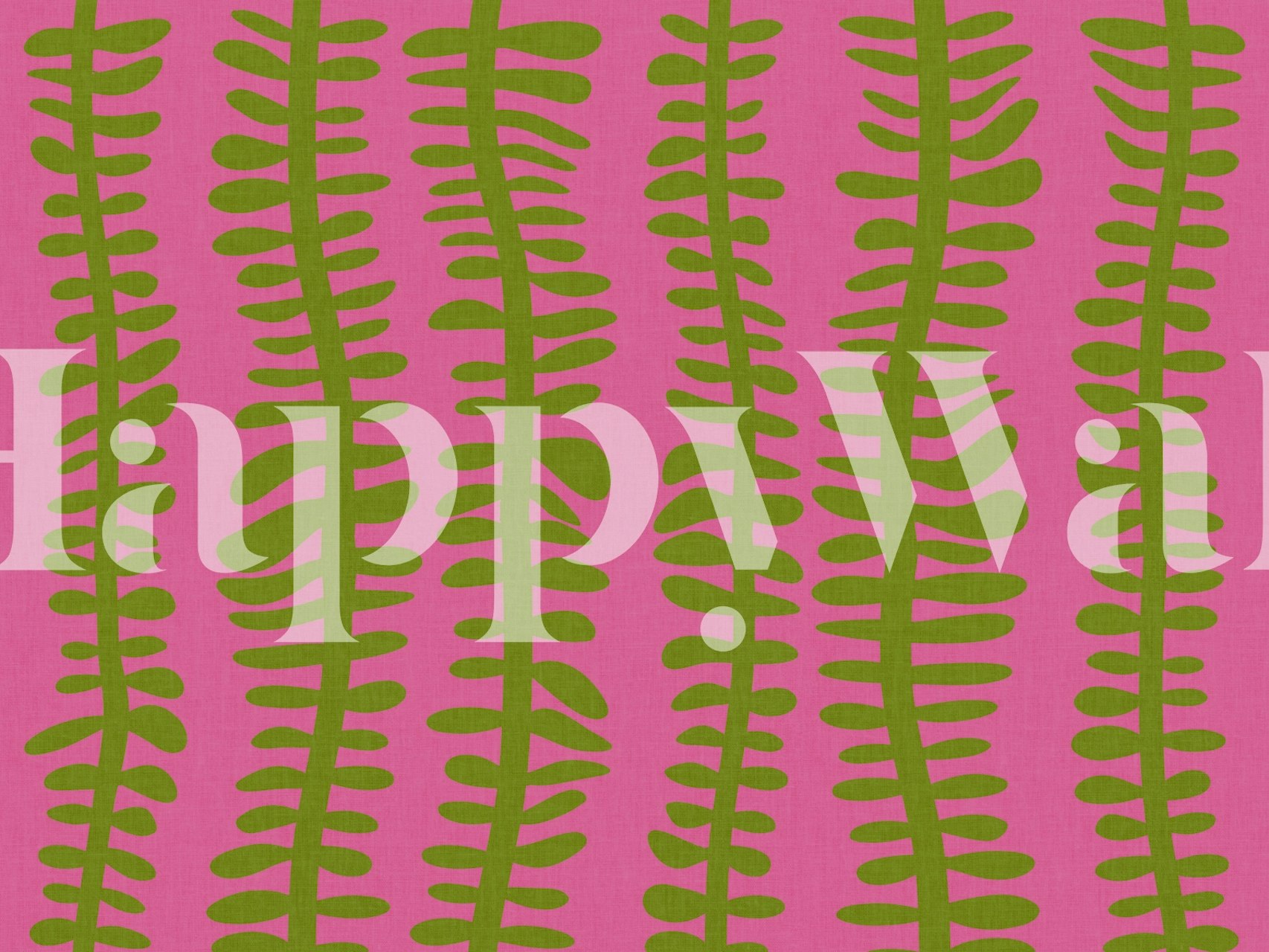 Organic leaves wallpaper on pink background