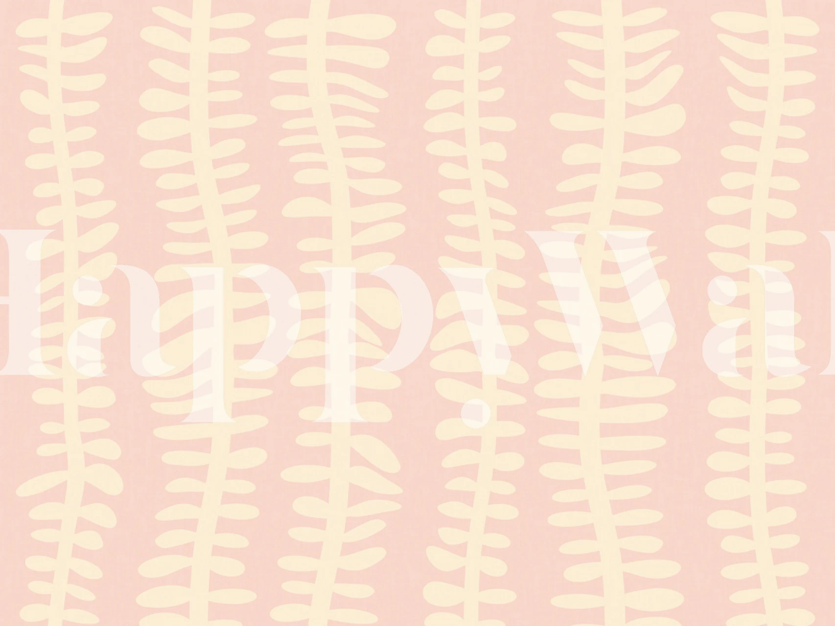 Soft abstract leaves wallpaper i et rom