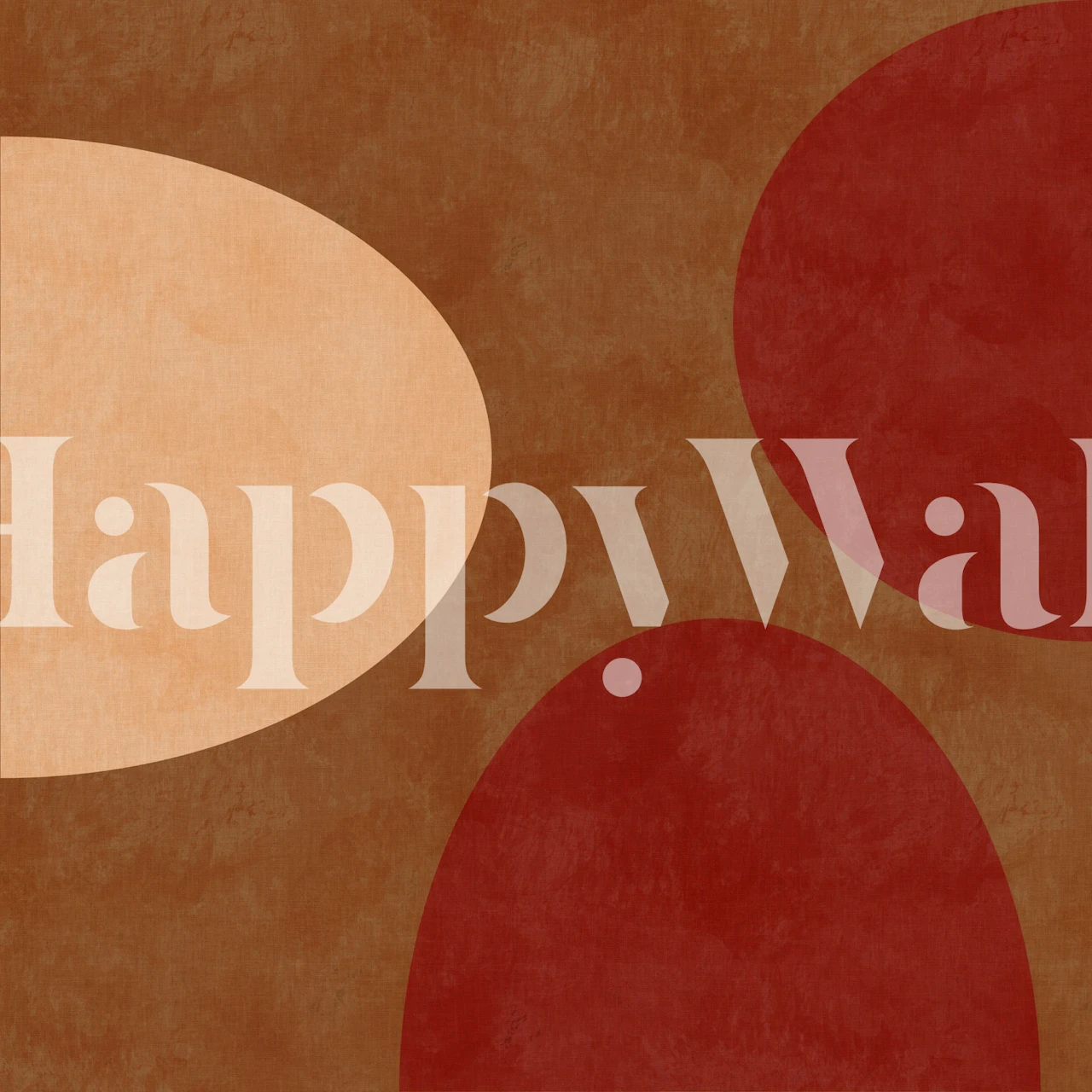 Abstract Retro Shapes Tapet I Et Rom