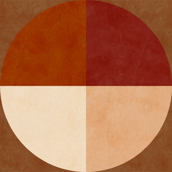ABSTRACT RETRO SHAPES EARTHY 3