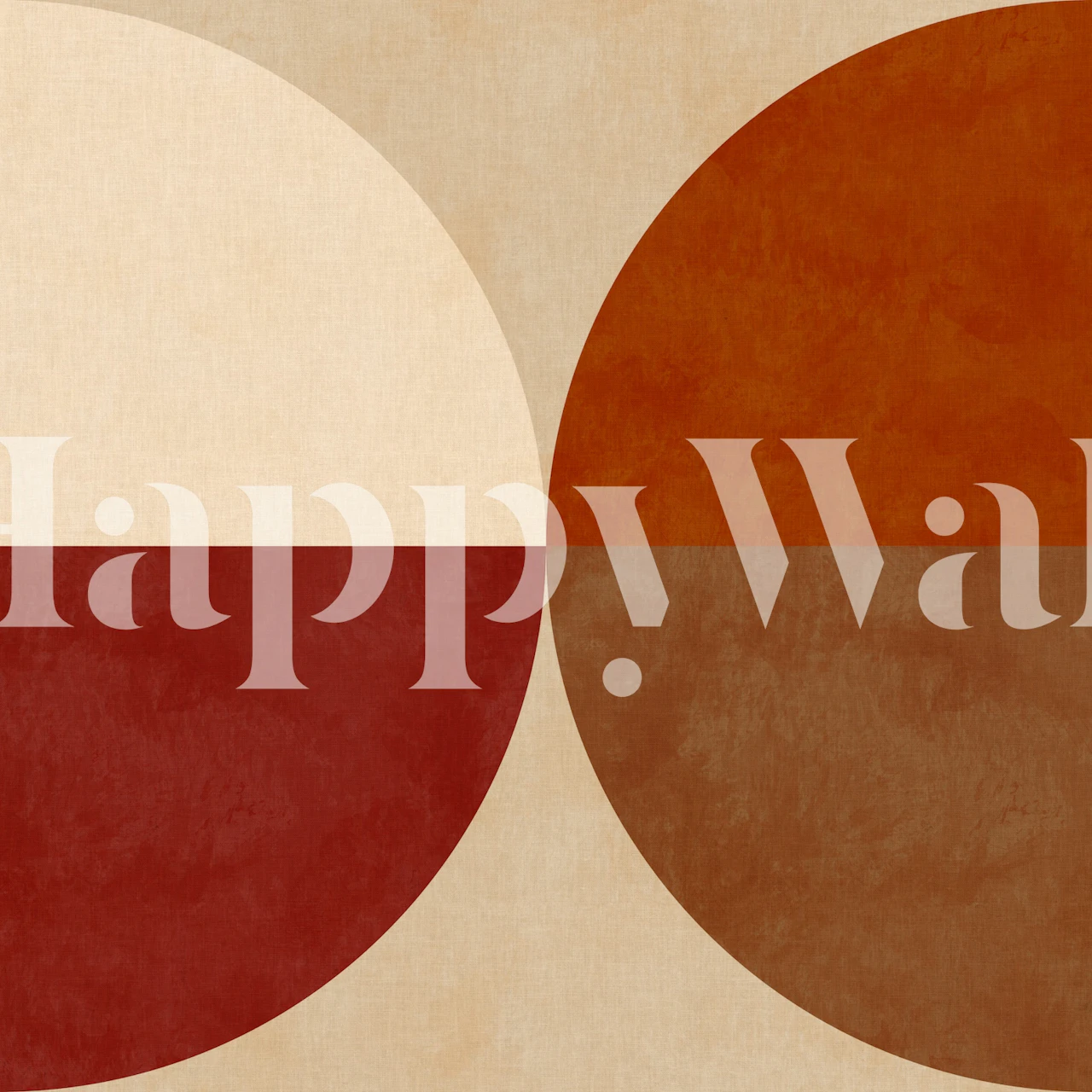 Abstract Retro Shapes Earthy 4 Tapetti Huoneessa