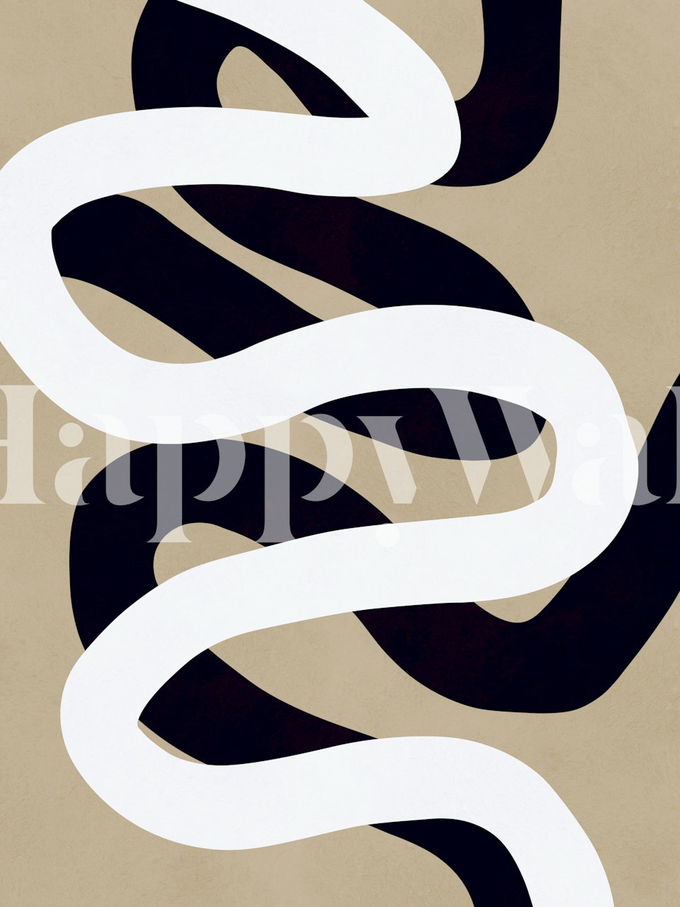 Minimal Ribbon Elegance wallpaper in a room