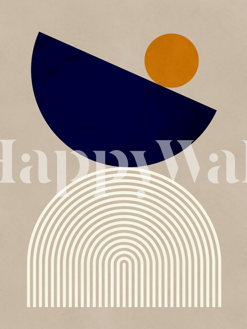 Abstract Sun and Dome tapeta v místnosti