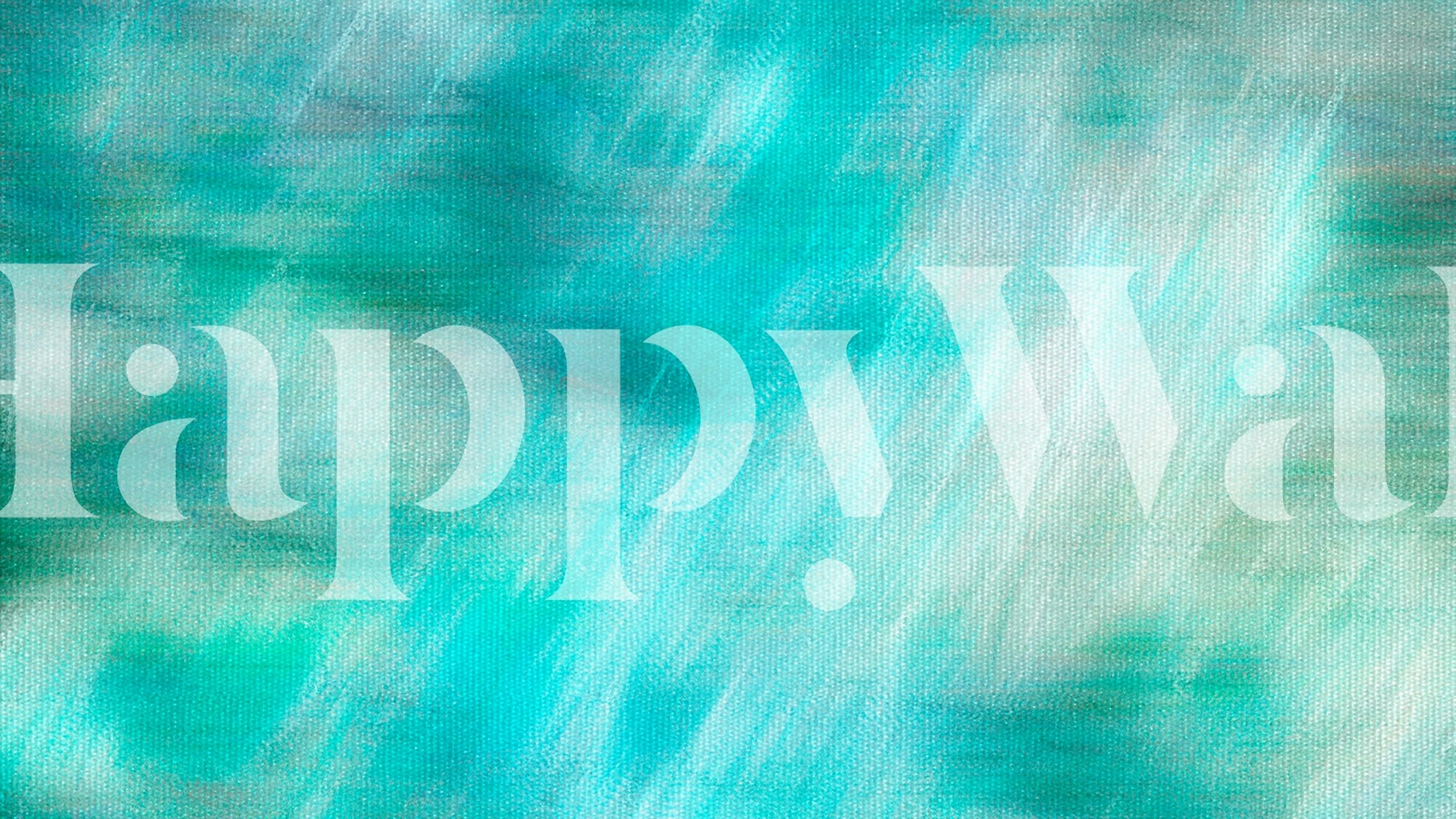 Aqua Brush Strokes wallpaper in a room