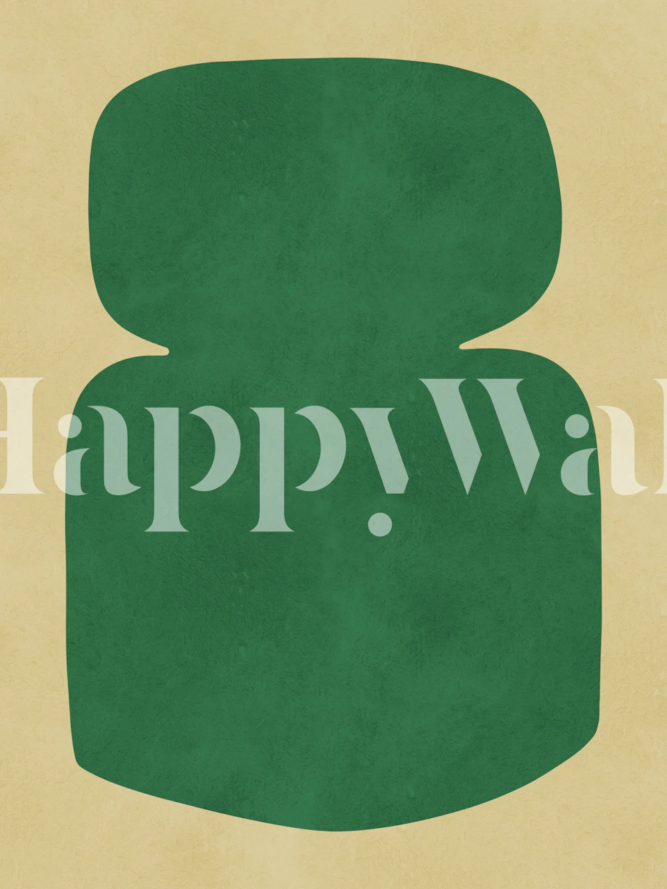 Emerald Hues Abstract Tapete in einem Raum