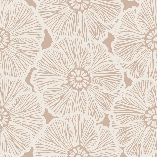 Zebra Flower - Warm Neutral 1