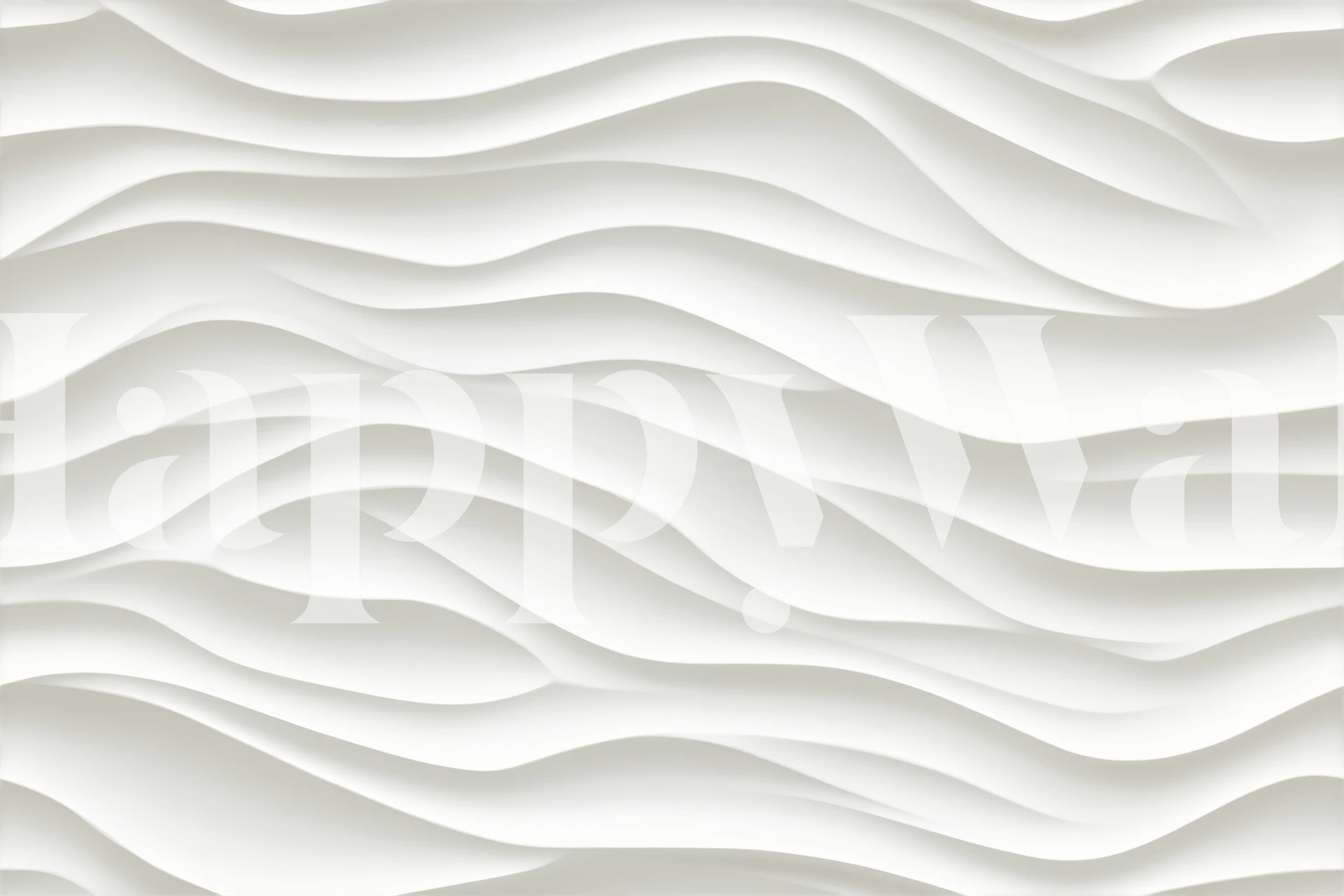 Textured white wave pattern wallpaper, minimalist design
