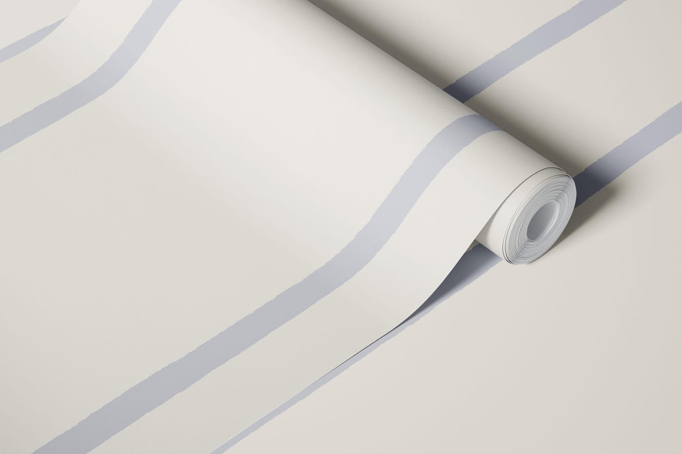 Serene blue Sky Stripes. Warm simplicity wallpaper roll
