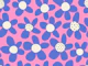 Playful Blooming Flowers Blue on Pink