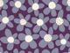 Playful Blooming Flowers Slate Blue on Plum