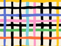 Playful Wavy Checkerboard Bright Rainbow tapetit