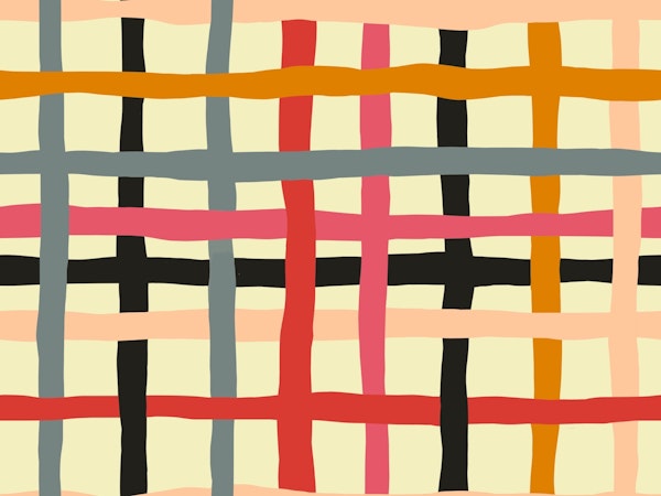 Playful Wavy Checkerboard Bright and Warm